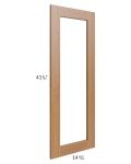 Artisan Walnut Shaker 27x42x15 Wall Diagonal Corner Glass Door Only with Glass Included