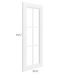 Signature Vanilla 27x42x15 Wall Diagonal Corner Mullion Glass Door Only with Glass Included