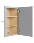 Asheville Grey Shaker 12x30 Wall End Angle Cabinet