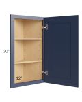 Bayville Blue 12x30 Wall End Angle Cabinet