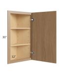 Township Rift Oak 12x30 Wall End Angle Cabinet