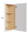 Bayville White 12x36 Wall End Angle Cabinet