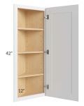 Bayville White 12x42 Wall End Angle Cabinet