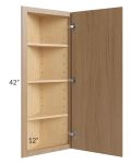 Township Rift Oak 12x42 Wall End Angle Cabinet