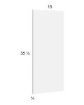 Harbor White Wall Overlay Panel - 15"W x 35-1/4"H x 3/4"D