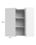 Euro Gloss White 24x35-1/4 Wall Easy Reach Cabinet