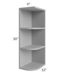 Charlotte Grey 9x30 Wall End Shelf Cabinet