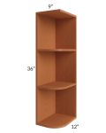 Lexington Cinnamon Glaze 9x36 Wall End Shelf Cabinet 