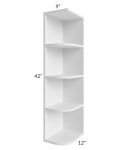 Southport White Shaker 9x42 Wall End Shelf Cabinet 
