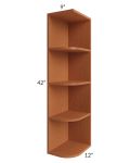 Lexington Cinnamon Glaze 9x42 Wall End Shelf Cabinet 