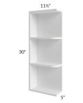 Vail White Shaker 5x30 Wall End Shelf Cabinet