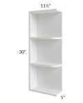 Dakota White 05x30 Wall End Shelf Cabinet