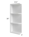 Portland White 05x30 Wall End Shelf Cabinet