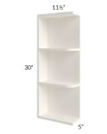 Signature Vanilla Glaze 05x30 Wall End Shelf Cabinet