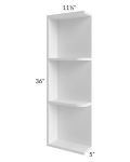 Portland White 05x36 Wall End Shelf Cabinet