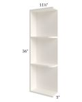 Signature Vanilla Glaze 05x36 Wall End Shelf Cabinet