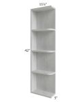 Heather Grey Shaker 05x42 Wall End Shelf Cabinet