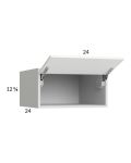 Euro Gloss White 24x12-5/8x24 Flip Up Door Wall Cabinet