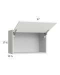 Euro Gloss White 27x17-5/8 Flip Up Door Wall Cabinet
