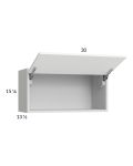 Harbor White 30x15-1/8 Flip Up Door Wall Cabinet