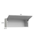 Euro Grey 33x12-5/8 Flip Up Door Wall Cabinet