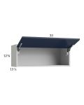 Harbor Navy 33x12-5/8 Flip Up Door Wall Cabinet