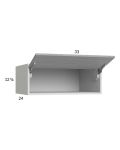Euro Grey 33x12-5/8x24 Flip Up Door Wall Cabinet