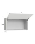 Euro Gloss White 33x17-5/8 Flip Up Door Wall Cabinet