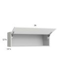Euro Gloss White 36x12-5/8 Flip Up Door Wall Cabinet