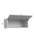 Euro Grey 36x15-1/8x24 Flip Up Door Wall Cabinet