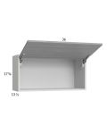 Euro Grey 36x17-5/8 Flip Up Door Wall Cabinet