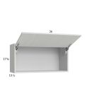 Euro White Grain 36x17-5/8 Flip Up Door Wall Cabinet