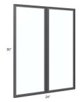 Venetian White Matte 24x30 Glass Door Only