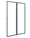 Venetian White Matte 27x42 Glass Door Only