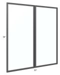 Venetian White Gloss 33x36 Glass Door Only