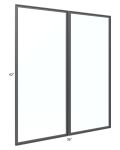 Venetian White Matte 36x42 Glass Door Only