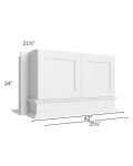Asheville White Shaker 36x24 Wood Hood