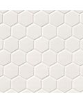 White Glossy 2 x 2 Hexagon Mosaic Wall Tile
