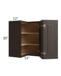 Southport Espresso Shaker 24x30 Easy Reach Corner Wall Cabinet