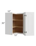 Charlotte White 24x30 Easy Reach Corner Wall Cabinet