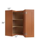 Lexington Cinnamon Glaze 24x36 Easy Reach Corner Wall Cabinet