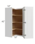 Charlotte White 24x42 Easy Reach Corner Wall Cabinet