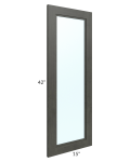Charlotte Dark Grey 15x42 Glass Door Only (can be used with a 24x42 corner cabinet)