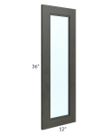 Charlotte Dark Grey 12x36 Glass Door Only