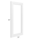Charlotte White 15x36 Glass Door Only  (can be used with a 24x36 corner cabinet)