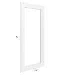 Brighton White Shaker 18x42 Glass Door Only