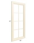 Phoenix Cream Glaze 18x42 Mullion Glass Door Only 