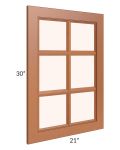 Lexington Cinnamon Glaze 21x30 Mullion Glass Door Only 