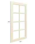Casselton Ivory 21x42 Mullion Glass Door Only