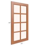 Lexington Cinnamon Glaze 21x42 Mullion Glass Door Only - Out of stock through June